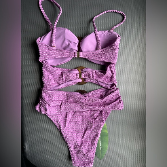 FARM RIO Purple Textured One Piece - Picture 12 of 16